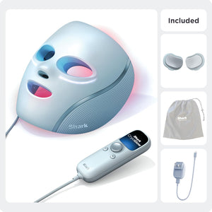 Youngmaker Shark CryoGlow™ Red Blue & Infrared iQLED Face Mask & Under Eye Cooling - (Blue Frost)