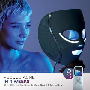 Youngmaker Shark CryoGlow™ Red Blue & Infrared iQLED Face Mask & Under Eye Cooling - (Blue Frost)