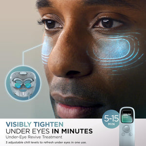 Youngmaker Shark CryoGlow™ Red Blue & Infrared iQLED Face Mask & Under Eye Cooling - (Blue Frost)